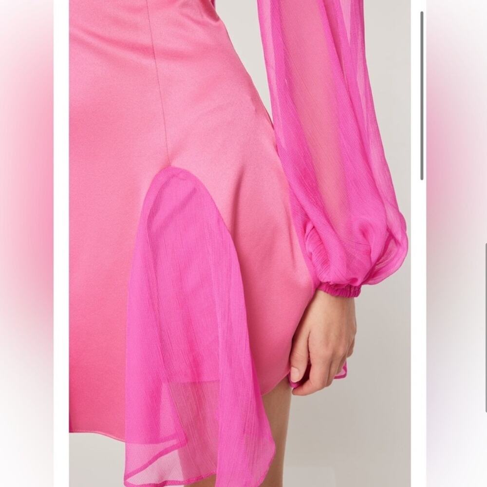 elliatt antiquity pink long sleeve ruffle mini cocktail party dress small NEW - Picture 4 of 12